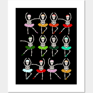 Halloween Dancing Ballet Skeleton Ballerina Costume Posters and Art